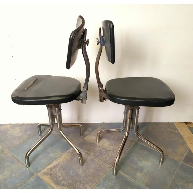 Industrial Bauhaus Desk Chairs attributed to Marcel Breuer for Thonet, 1930s, Set of 2 For Sale - Image 3 of 11