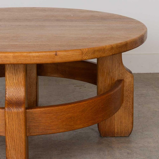 1950s French Solid Oak Coffee Table For Sale - Image 14 of 15