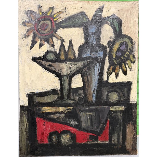 Alexander Povlovic Sachal, Still Life, 1963, Oil on Canvas, Framed For Sale - Image 3 of 10