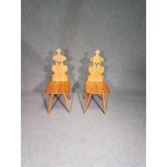 Mid-Century Brutalist Tiroler Chairs, Set of 4 For Sale - Image 9 of 18