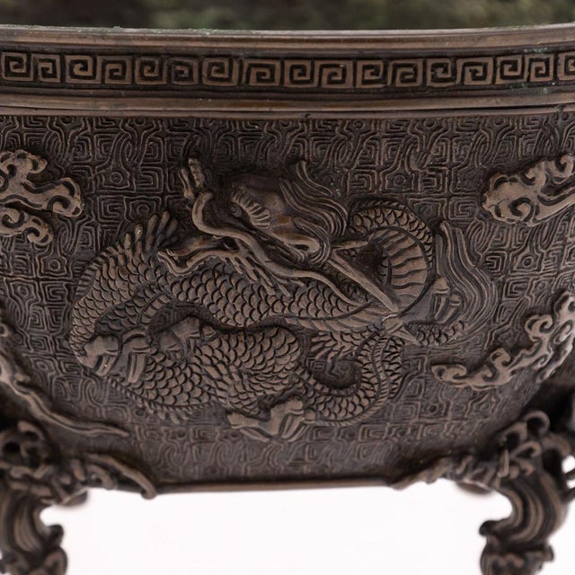 Antique Japanese Edo Style Bronze Vessel, 19th Century For Sale - Image 9 of 18