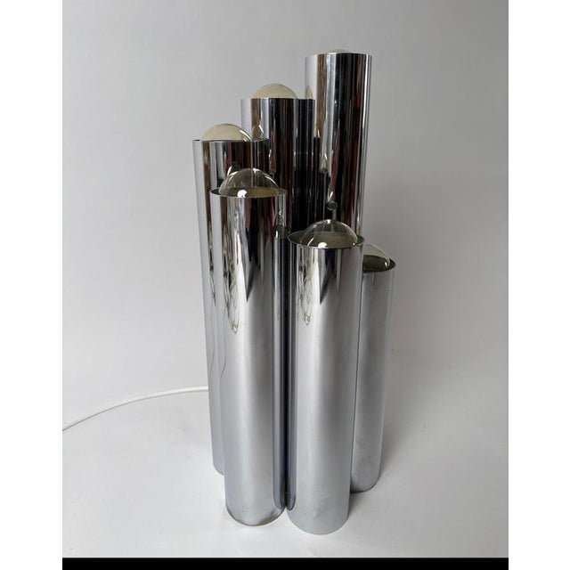 Space Age Minimalist Chrome Tube Lamp from Koch & Lowy, USA, 1960s For Sale - Image 6 of 18