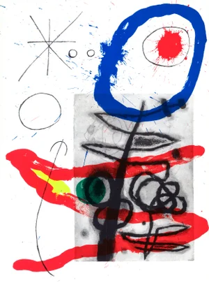 1965 Lithograph "Peintures Sur Cartons" (Composition Iii) by Joan Miró