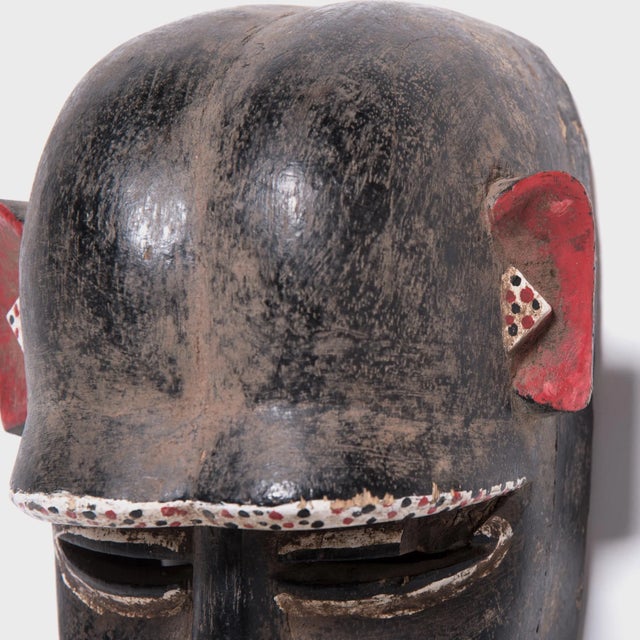 Vintage Baule Painted Monkey Mask For Sale - Image 4 of 6