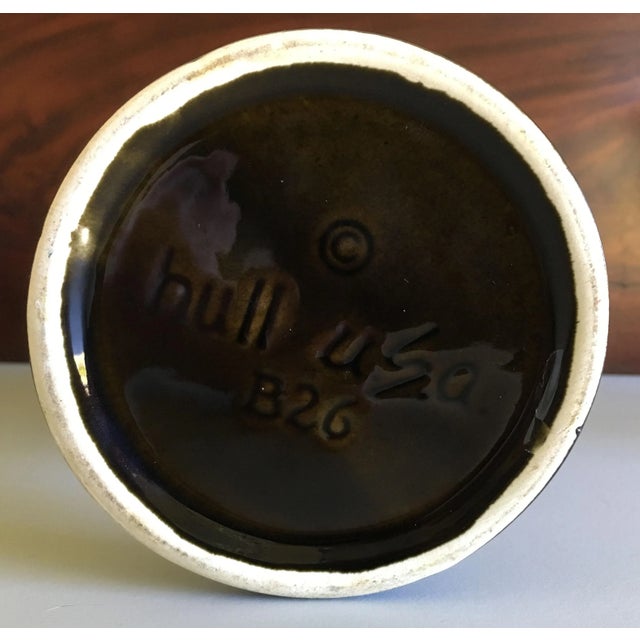 Hull Pottery Brown and Green Glazed Chalice and Footed Pitcher - a Pair For Sale - Image 11 of 13