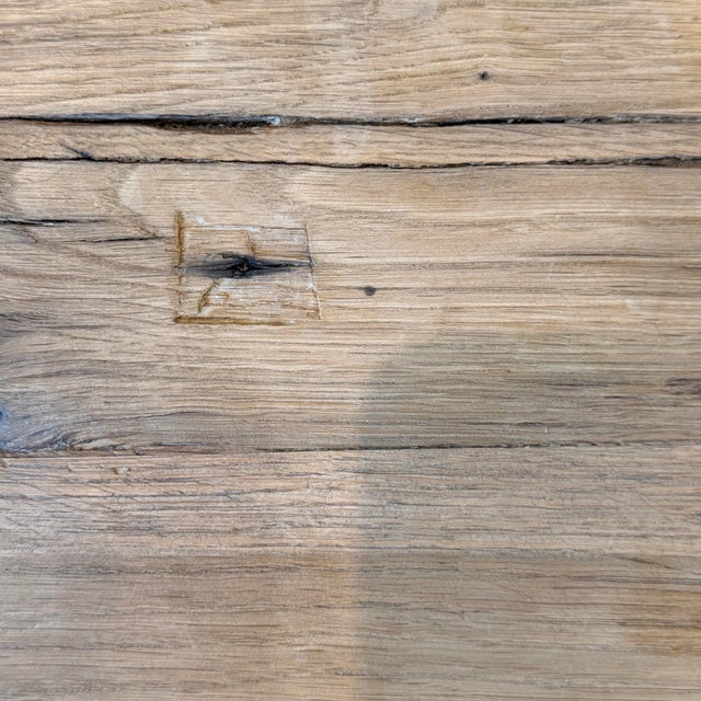 1980s Reclaimed Oak Coffee Table, With Rotating Top For Sale - Image 12 of 12