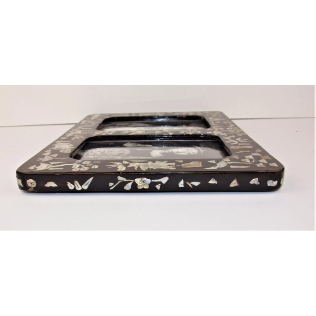 1940s Early 20th Century Papier Mache Double Picture Frame For Sale - Image 5 of 8