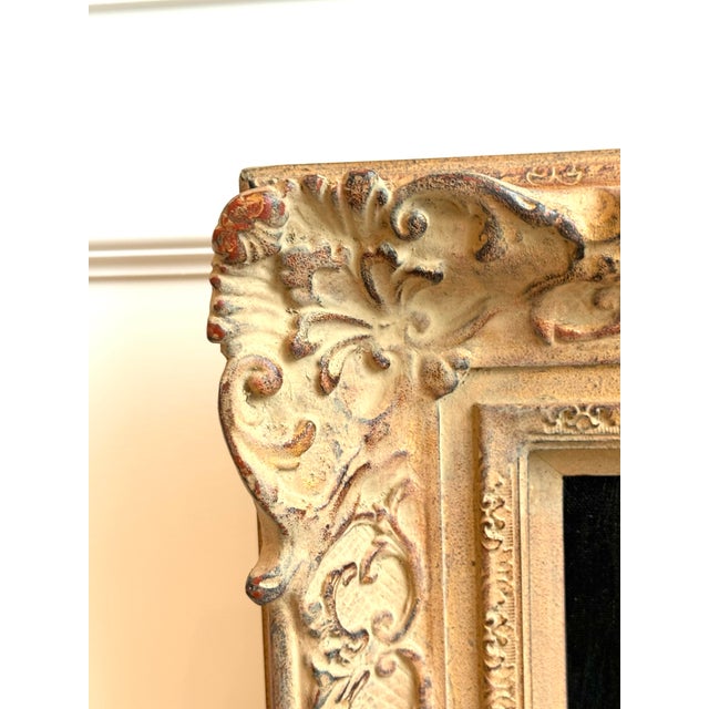 Wood Vintage Signed Expressive Floral Still Life Oil Painting in Carved Giltwood Frame - 27" X 33" For Sale - Image 7 of 8