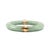Modern Vintage 14k Yellow Gold Green Jade Jadeite Bangle Bracelet For Sale - Image 3 of 9