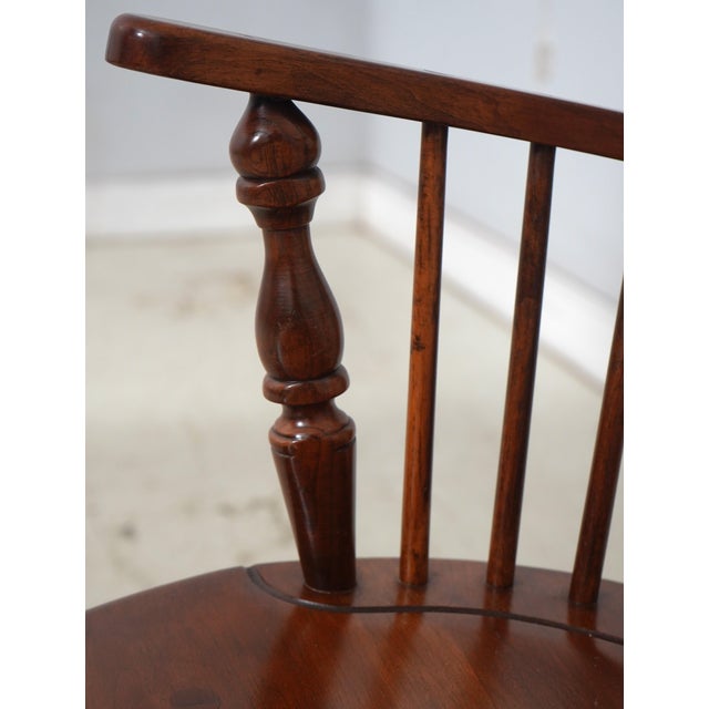 Brown Set of 6 Duckloe Colonial Style Windsor Dining Chairs For Sale - Image 8 of 18
