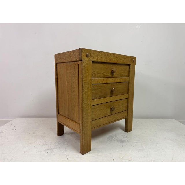 1960s Belgian Brutalist Oak Chest of Drawers A striking example of Belgian Brutalist design from the 1960s, this solid oak...