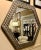 Modern Modern Taupe and Gunmetal Woven Octagonal Wall Mirror For Sale - Image 3 of 4