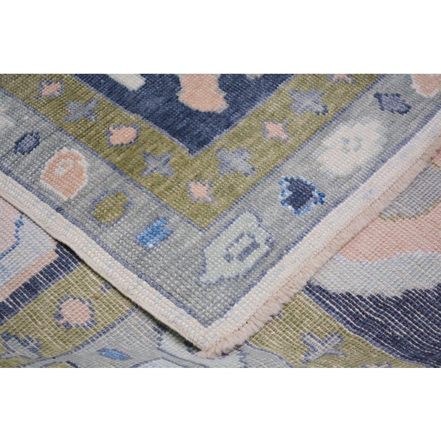 Textile Turkish Oushak Knotted Wool Rug, 13'x16'2'' For Sale - Image 7 of 7
