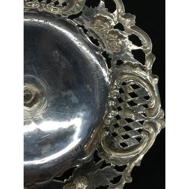 Silver Small Dutch Sword Marked Inkwell With a Scene of Houses and a Windmill For Sale - Image 9 of 11