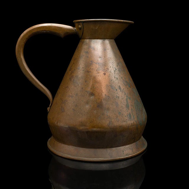 This is a large antique serving jug. An English, copper 2 gallon ewer, dating to the Victorian period, circa 1880....