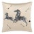 Scalamandre 22" x 22" Zebras Embroidered Pillow in Ecru For Sale