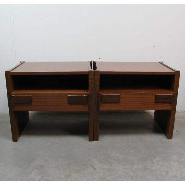 Vintage Small Bedside Tables, 1970s, Set of 2 For Sale - Image 4 of 6