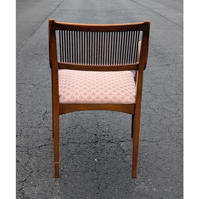 Vintage Captains Dining Chair Pair - Attributed to John Van Koert for Drexel For Sale In Washington DC - Image 6 of 12