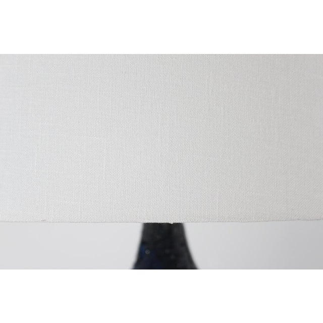 Large Danish Sculptural Blue Ceramic Table Lamp by Jytte Trebbien, 1970s For Sale - Image 10 of 16