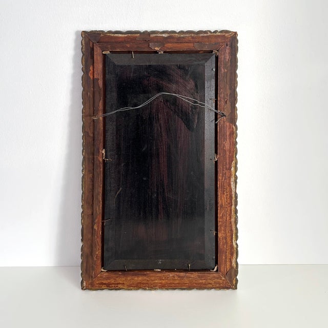 Mid 20th Century Original Oil on Wood Board Iris Framed Painting For Sale - Image 11 of 11