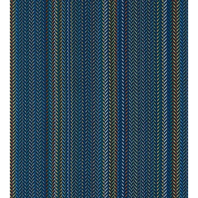 The House of Scalamandré Arrow Stripe Fabric, Cobalt For Sale