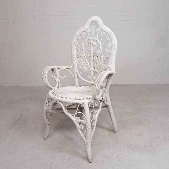 Vintage Bamboo & Rattan Armchair with Armrests, 1950s For Sale - Image 13 of 18