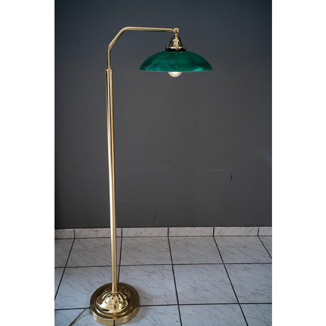 Adjustable Art Deco Floor Lamp with Original Green Shade, 1920s For Sale - Image 9 of 18