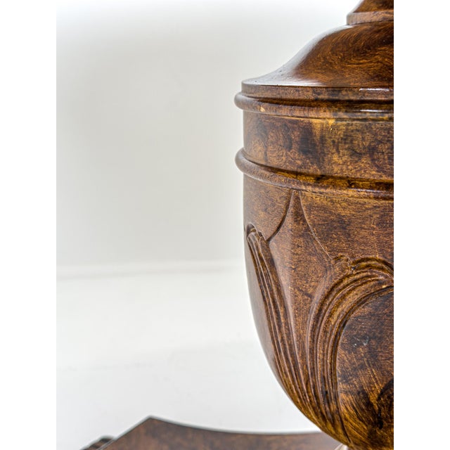 Swedish Grace Art Deco Center Table in Faux Burl Finish, Sweden, 1920 For Sale - Image 4 of 9
