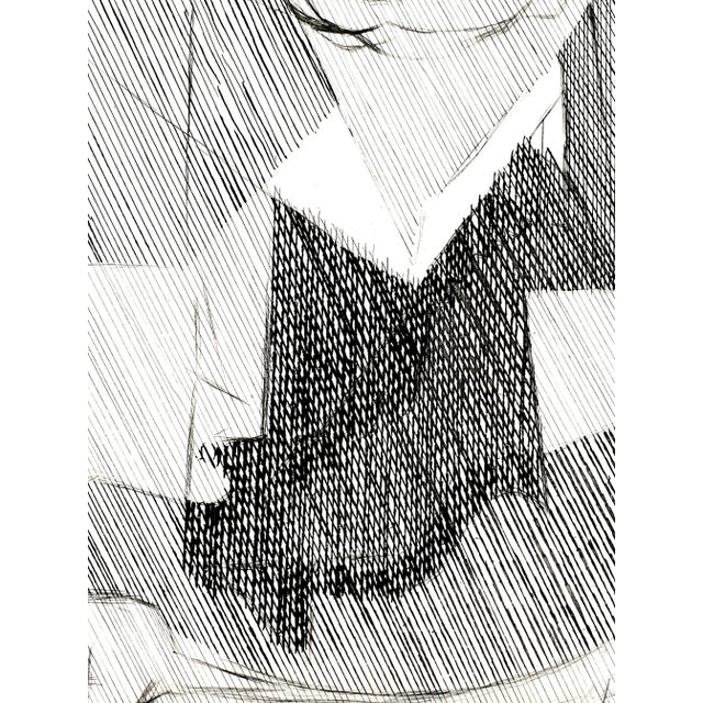 Early 21st Century Jacques Villon - Cubist Man - Original Etching 1951 For Sale - Image 5 of 7