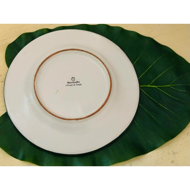 Hollywood Regency Italian Hand Painted Lemons Plates - Set of 4 For Sale - Image 4 of 11