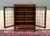 Antique English Bookcase Cabinet Double Door Leaded Wavy Glass Oak c.1930s For Sale - Image 16 of 18