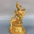 This is a finely crafted gilt bronze sculpture of Green Tara, a revered female Bodhisattva in Tibetan Buddhism known for...