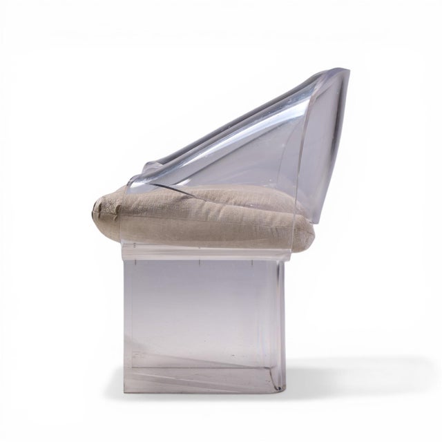 Robert Van Horn Robert Van Horn Mid Century Lucite Ribbon Chair For Sale - Image 4 of 9