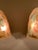 Metal Pair of Vintage Reverse-Painted Floral Glass Boudoir Lamps, Signed “Carol,” 1970s For Sale - Image 7 of 10