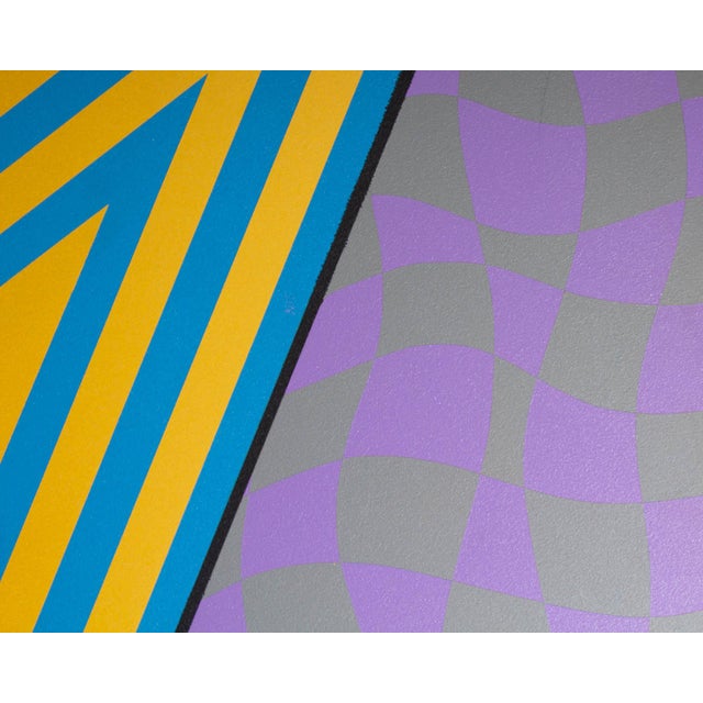 Abstract 2008 Op Art Acrylic on Board Painting by Greg Russell For Sale - Image 3 of 10