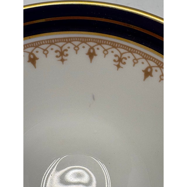 John Aynsley Vintage Aynsley Leighton Teacups & Saucers Set of 2 | Fine English Bone China | Navy Blue Gold Tea Cups | England 1646 For Sale - Image 4 of 8