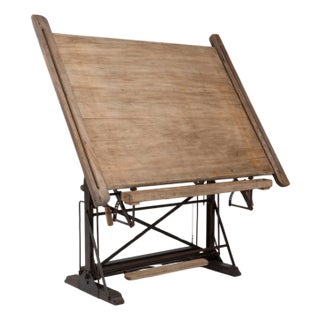 20th Century Belgian Industrial Drawing Table For Sale
