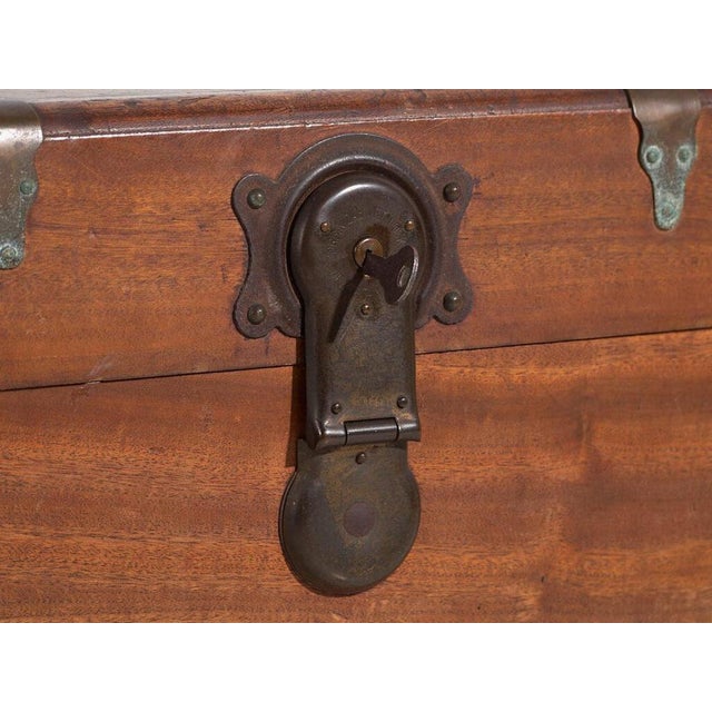Antique Japanese Trunk in Wood For Sale - Image 3 of 11