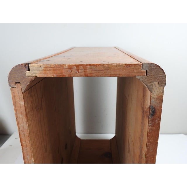 Auburn Small Curved Edge Mid 20th Century Pine Side Table For Sale - Image 8 of 9