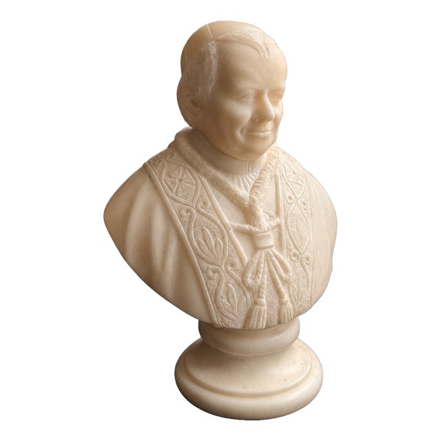 Italian School, Bust of Pope Pius IX, 1800s, Alabaster For Sale