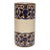 Scandinavian Modern Stoneware Cylindrical Vase With Geometric Motif For Sale