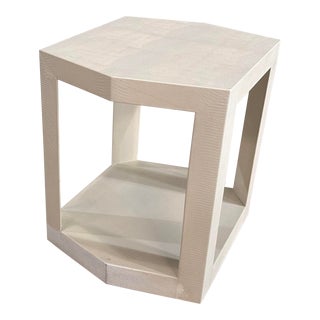 Karl Springer Snakeskin Side/End Table, 1980 For Sale