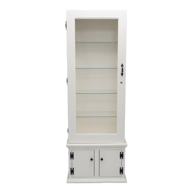 Charming Farmhouse Glass-Door Cabinet From Virginia Estate For Sale