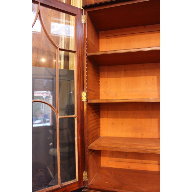 Wood Circa 1790 English George III Period Secretaire Bookcase For Sale - Image 7 of 17