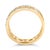 Early 21st Century 10K Yellow Gold 1/5 Cttw Diamond Two Row Cuban Link Ring (I-J Color, I2-I3 Clarity) - Size 9 For Sale - Image 5 of 7