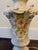 Wood Vintage Floral Porcelain Urn Table Lamp With Sculptural Scroll Handles For Sale - Image 7 of 12