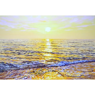 Gentle Sea. Sunset.Original Modern Hand Painting For Sale