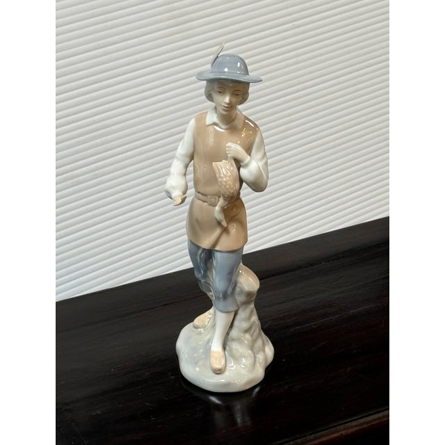 1980s Miquel Requena for Lladró Man With Geese Porcelain Figurine, Signed For Sale - Image 5 of 12