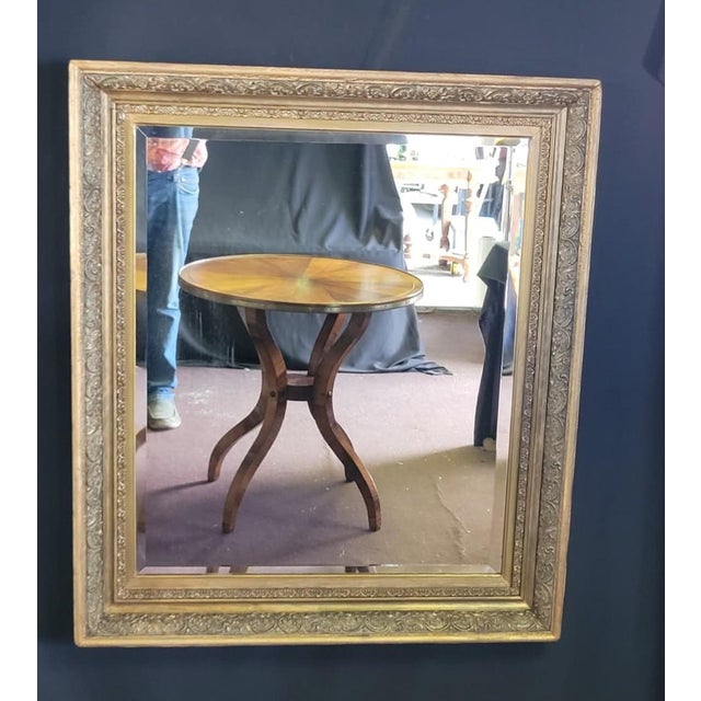 1900 - 1909 19th C French Louis XV Rococo Walnut Gilt Wall Mirror Ornate Gold Frame For Sale - Image 5 of 12
