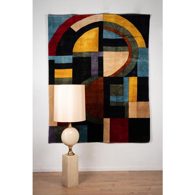 Geometric Tapestry in Wool For Sale - Image 5 of 6
